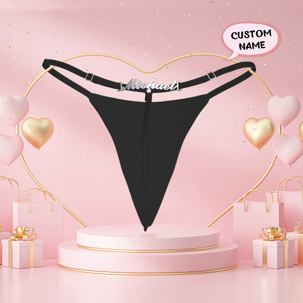 Personalized Name Alphabet Women G-String Thong Custom Women Panties V –  Giftlab UK