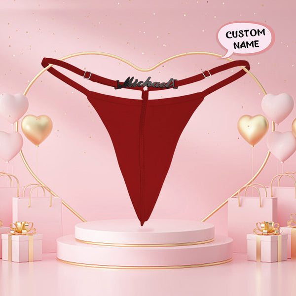 Custom Name Thong G-string Panties,personalized DIY Letters Alphabet  Underwear,custom Waist Body Jewelry Chain,birthday Gift for Women 